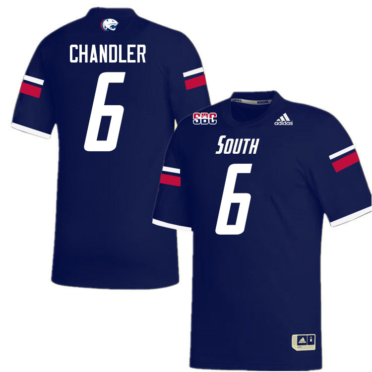 #6 Nehemiah Chandler South Alabama Jaguars Jerseys,College Football Uniforms,Apparels Stitched-Navy